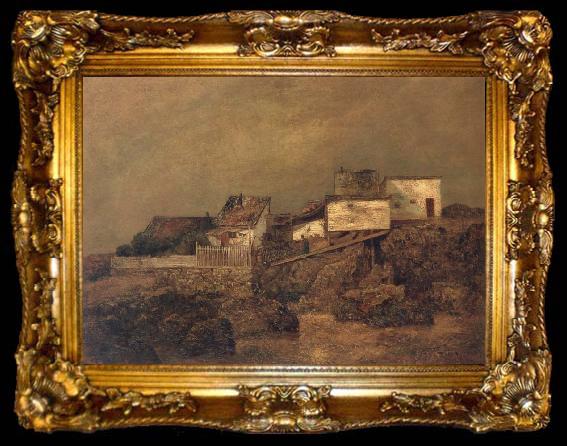 framed  Ralph Blakelock Old New York Shanties at 55th Street and 7th Avenue, ta009-2